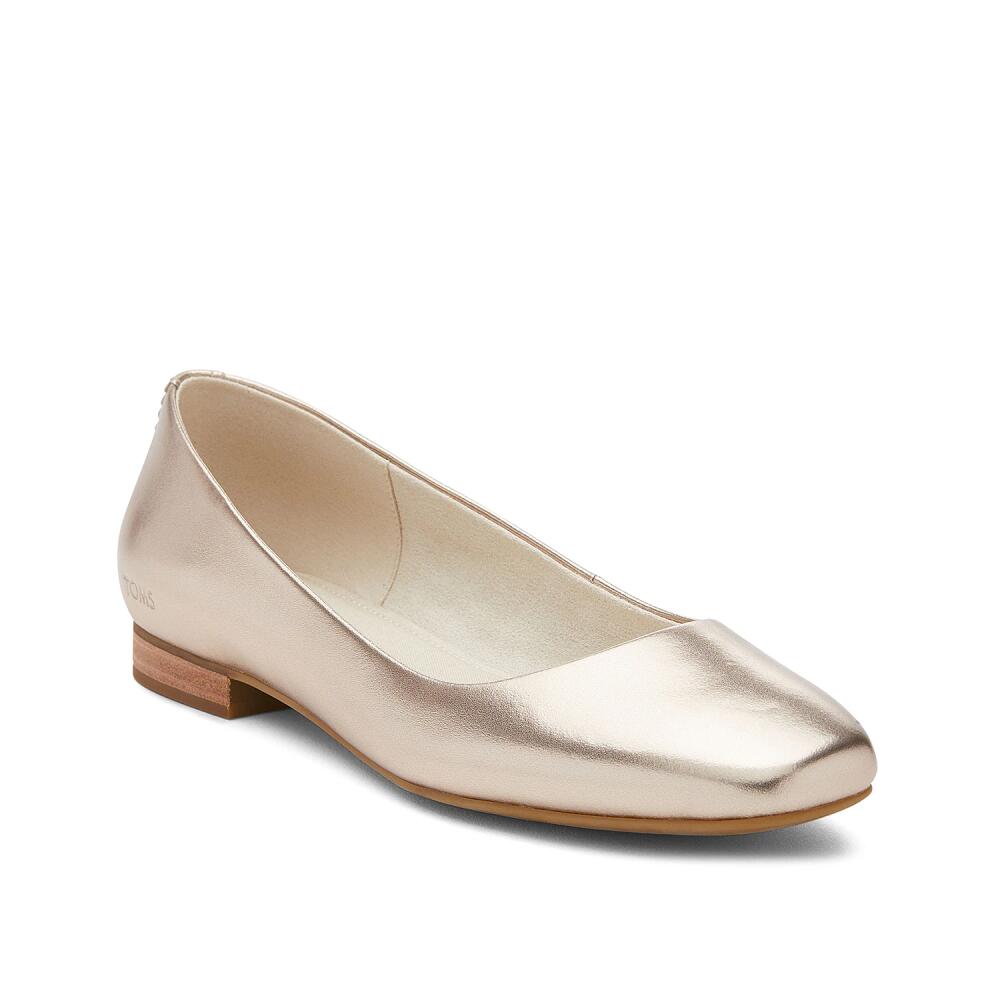 TOMS Briella Ballet Flat | Women's | Gold Metallic Cover