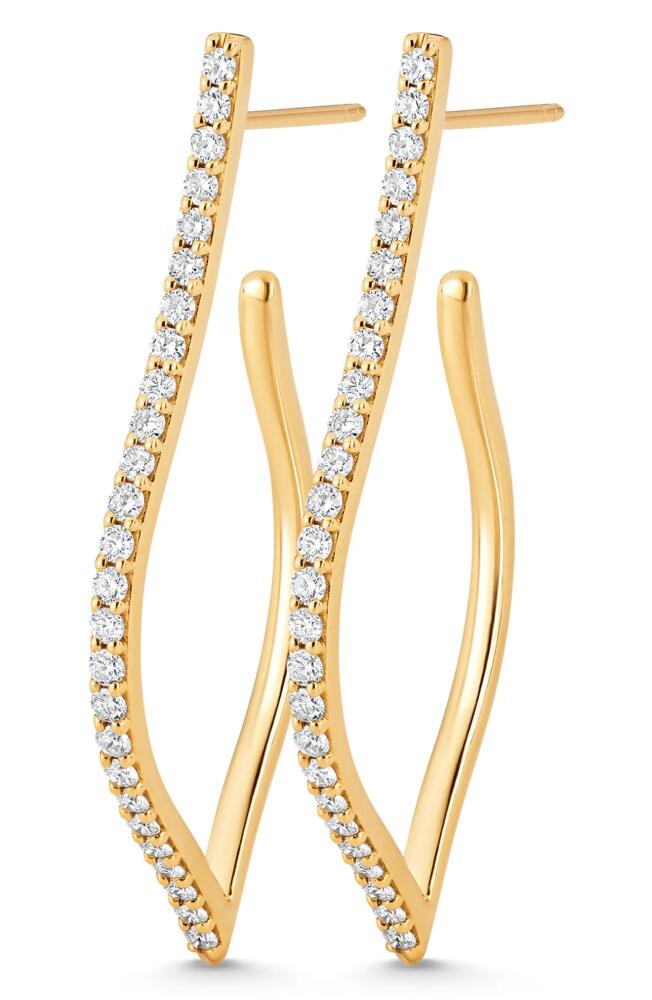 Sara Weinstock Veena Diamond Hoop Earrings in Yellow Gold Cover