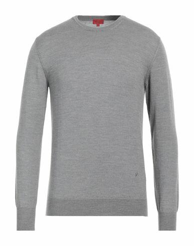 Isaia Man Sweater Grey Wool Cover