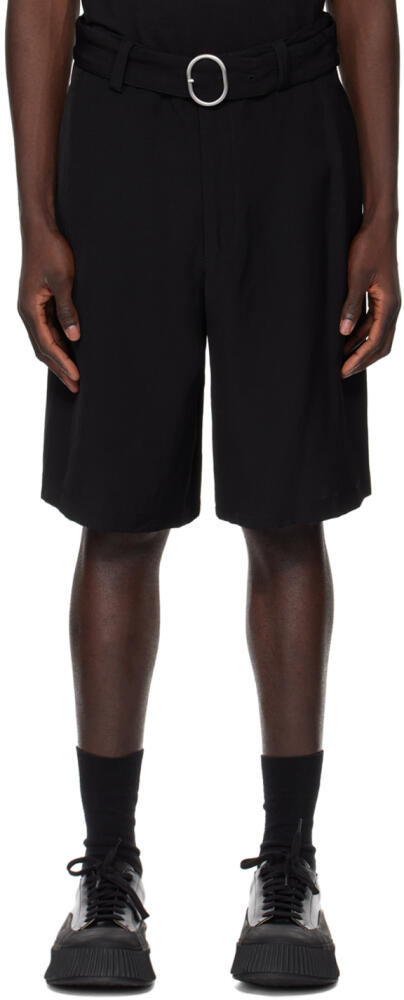 Jil Sander Black Creased Shorts Cover