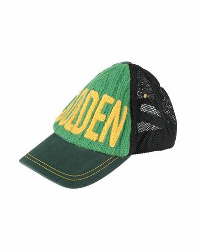 Golden Goose Man Hat Dark green Cotton, Virgin Wool, Cashmere, Polyester Cover