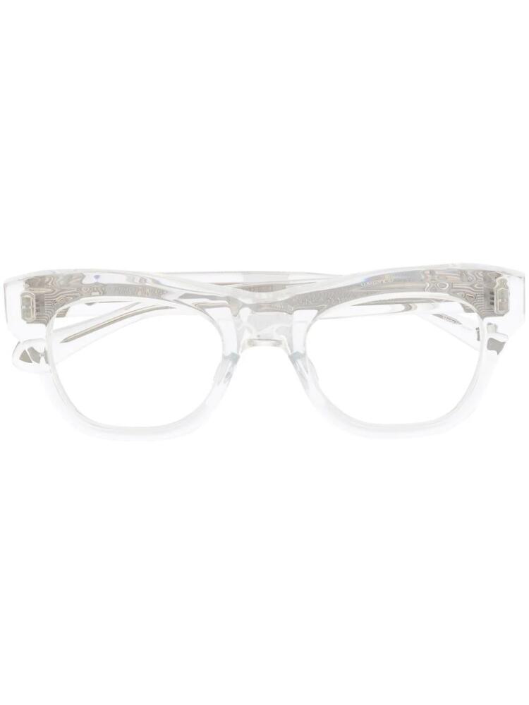 Matsuda wayfarer-frame optical glasses - White Cover