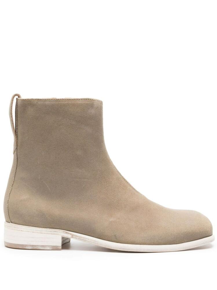 OUR LEGACY Michaelis waxed suede boots - Neutrals Cover