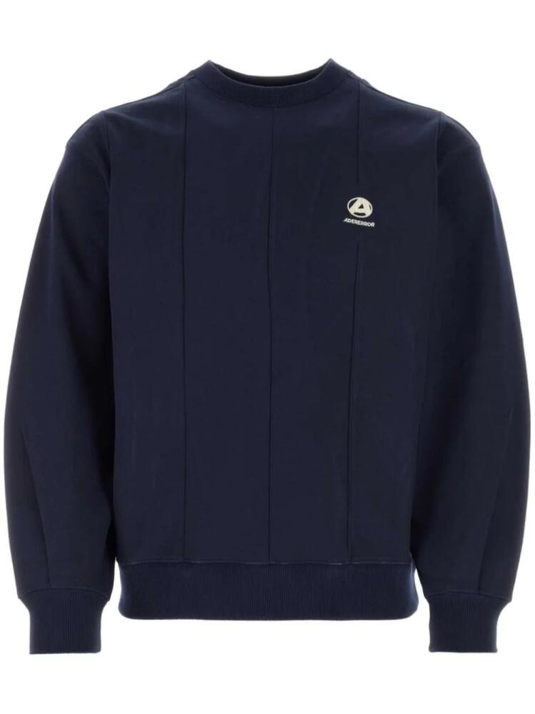 Ader Error logo-embroidered sweatshirt - Blue Cover