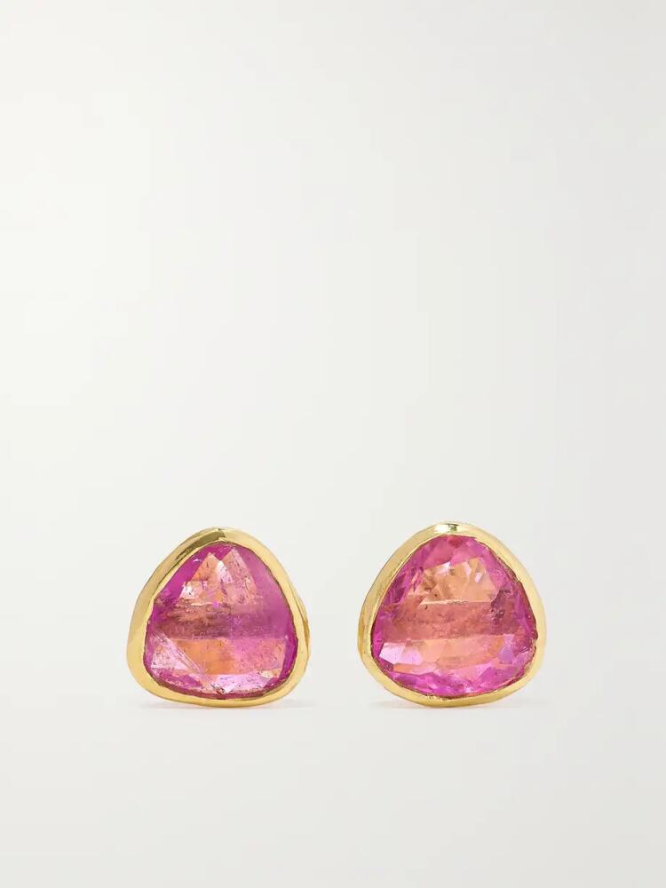 Pippa Small - Small Classic 18-karat Gold Tourmaline Earrings - One size Cover