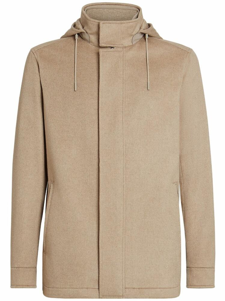 Zegna Elements Cima Oasi cashmere over jacket - Neutrals Cover