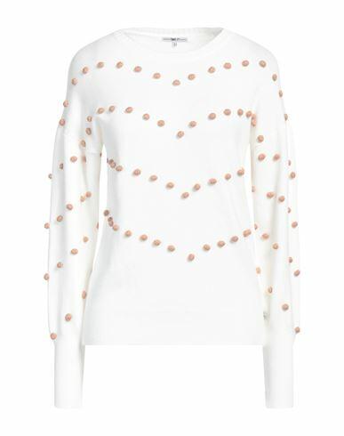 Take-two Woman Sweater White Viscose, Modal, Nylon Cover