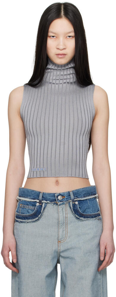 Marni Gray Turtleneck Tank Top Cover