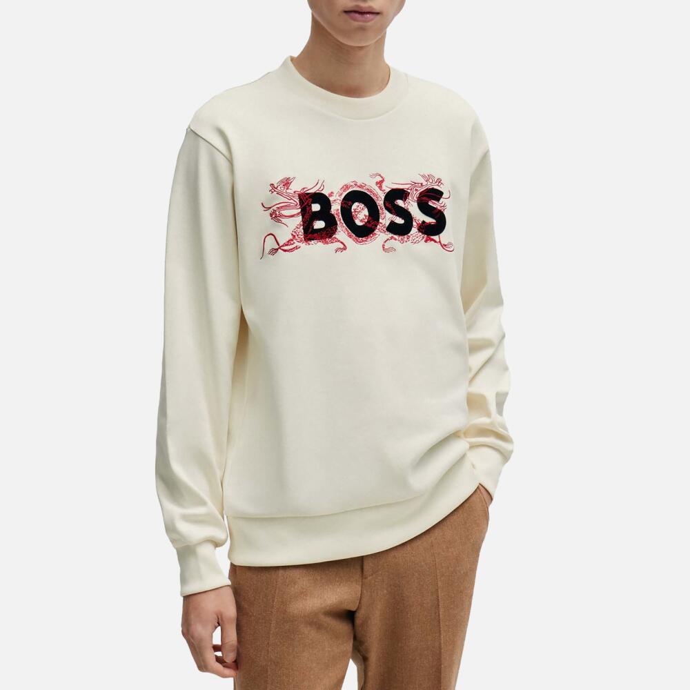 BOSS Black Soleri Lunar New Year Cotton-Jersey Sweatshirt Cover