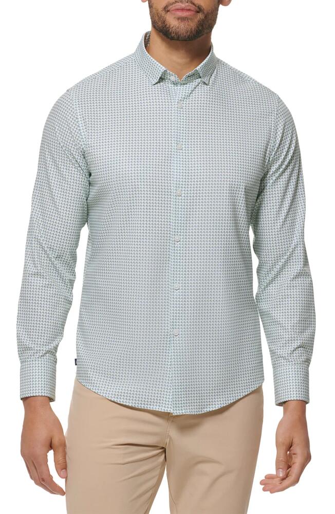 Mizzen+Main Leeward Geometric Print Stretch Performance Button-Up Shirt in Resada Geo Twill Print Cover