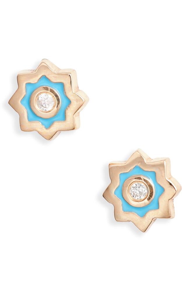 Anzie Icon Diamond Stud Earrings in Blue Cover