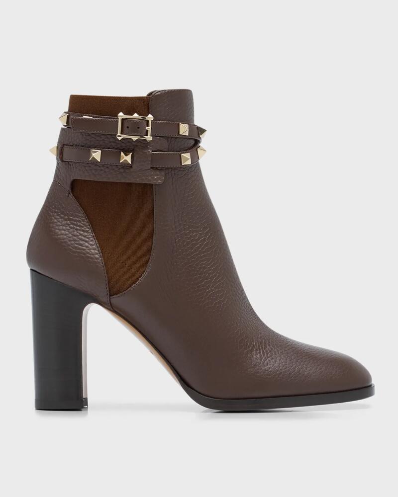 Valentino Garavani Rockstud Buckle-Wrap Ankle Booties Cover