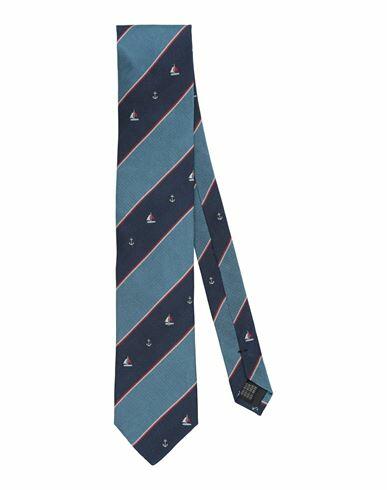 Grey Daniele Alessandrini Man Ties & bow ties Pastel blue Silk Cover