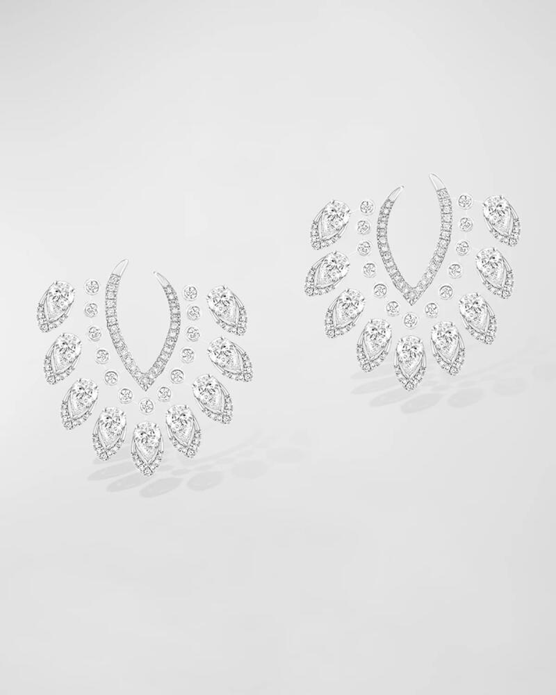 Messika Desert Bloom 18K White Gold Diamond Earrings Cover