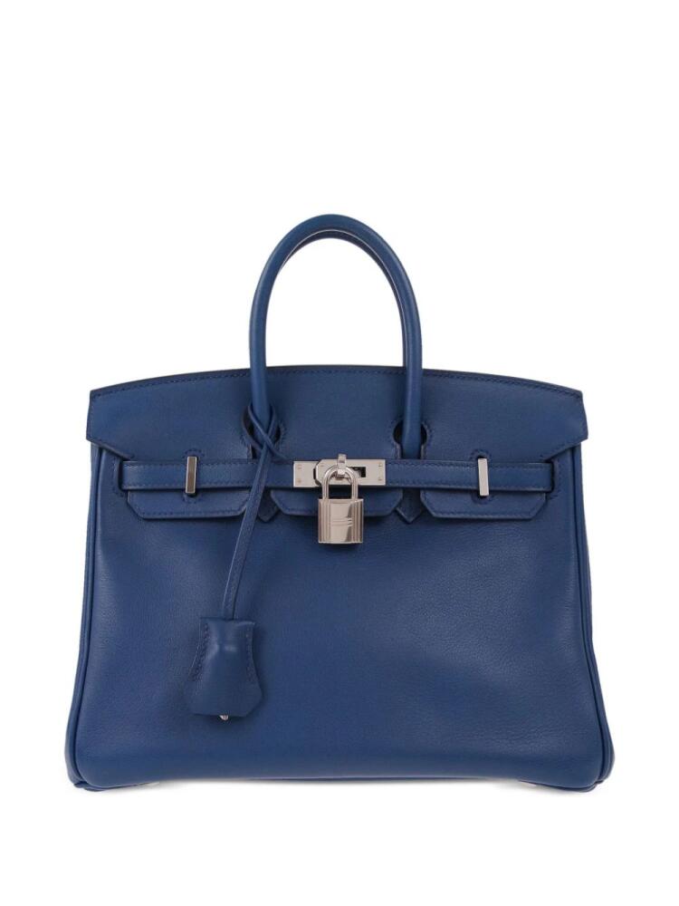 Hermès Pre-Owned 2018 Swift Birkin 25 handbag - Blue Cover