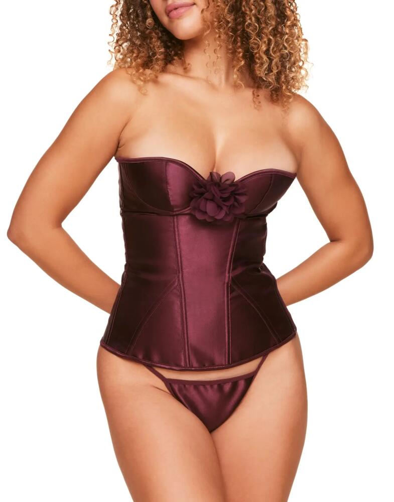 Adore Me Laurin Satin Boned Corset in Dark Purple Cover