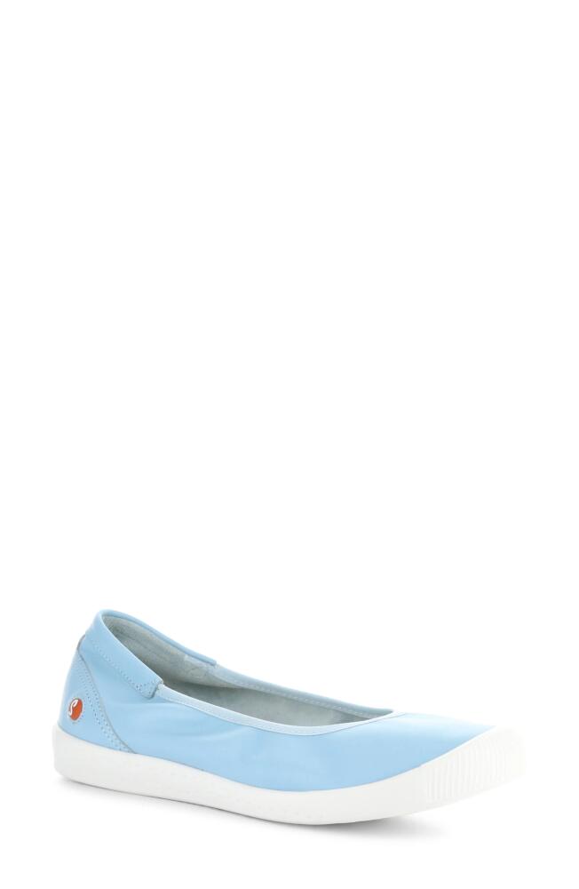 Softinos by Fly London Ilme Ballet Flat in Sky Smooth Leather Cover