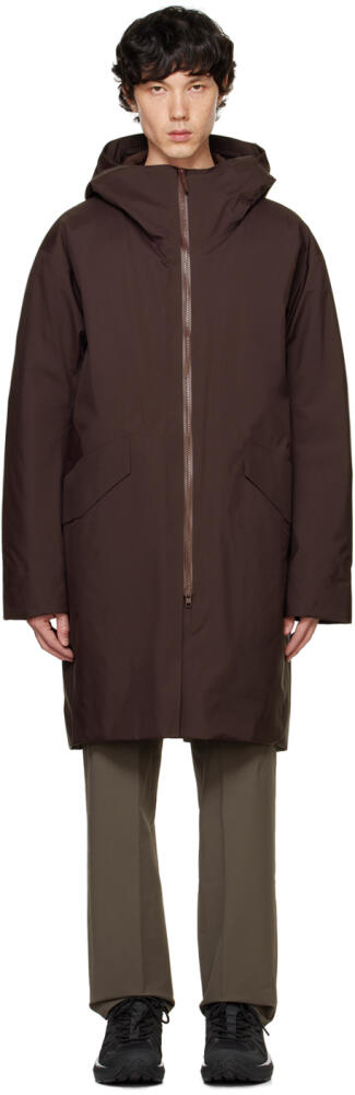 Veilance Burgundy Monitor Down Coat Cover