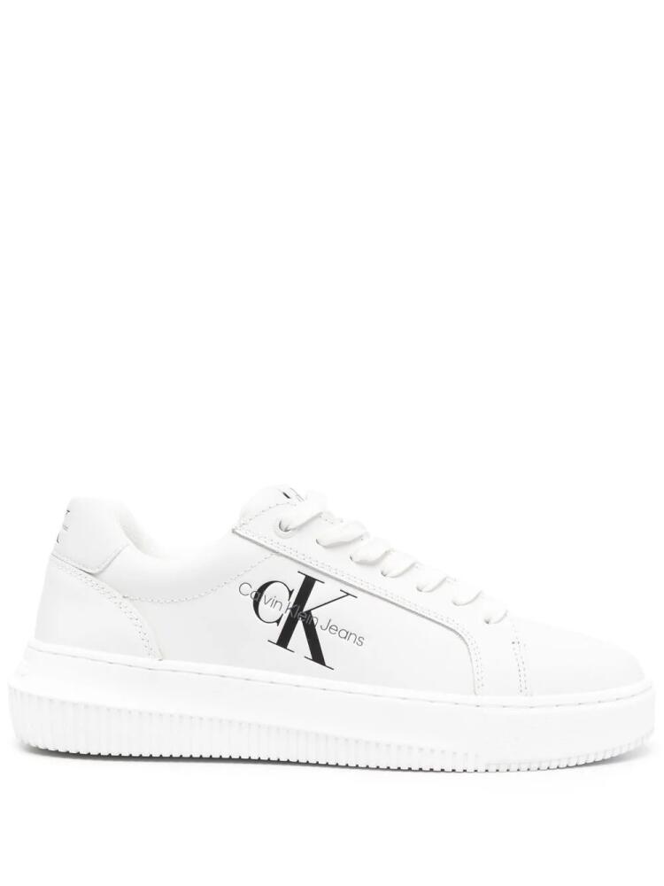 Calvin Klein embossed logo low-top sneakers - White Cover