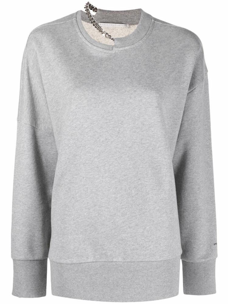 Stella McCartney Falabella chain-embellished sweatshirt - Grey Cover