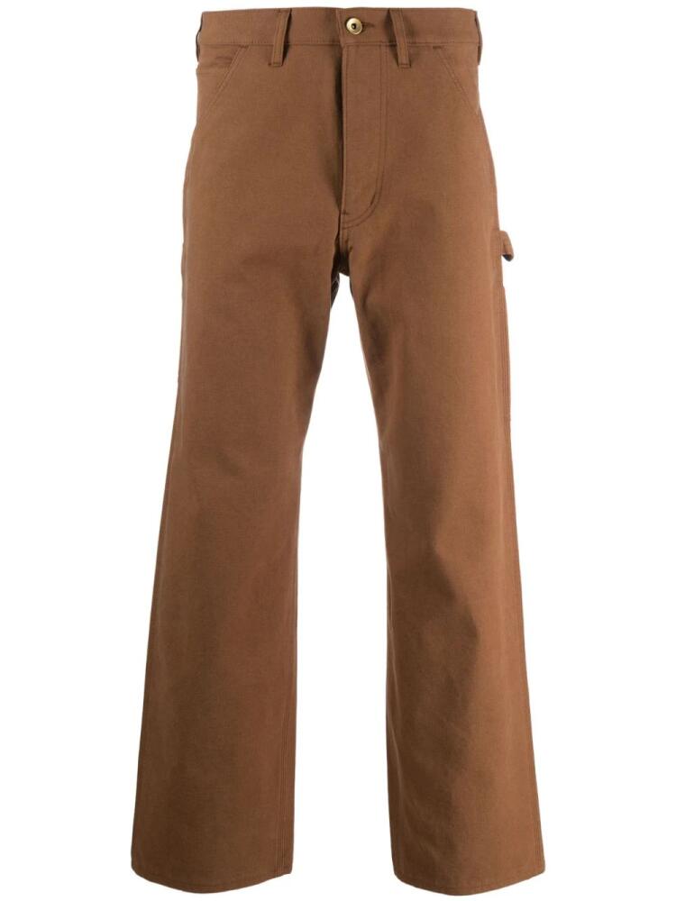 Auralee mid-rise straight-leg trousers - Brown Cover