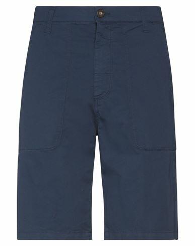 Bikkembergs Man Shorts & Bermuda Shorts Midnight blue Cotton, Elastane Cover