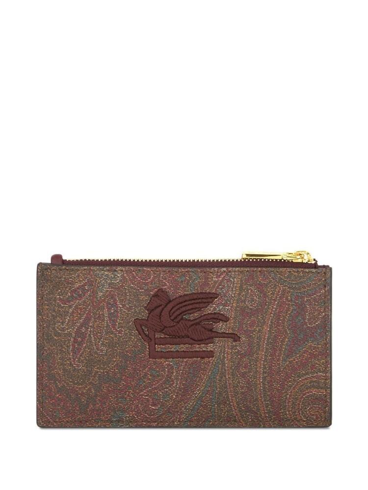 ETRO Pegaso paisley-print wallet - Red Cover