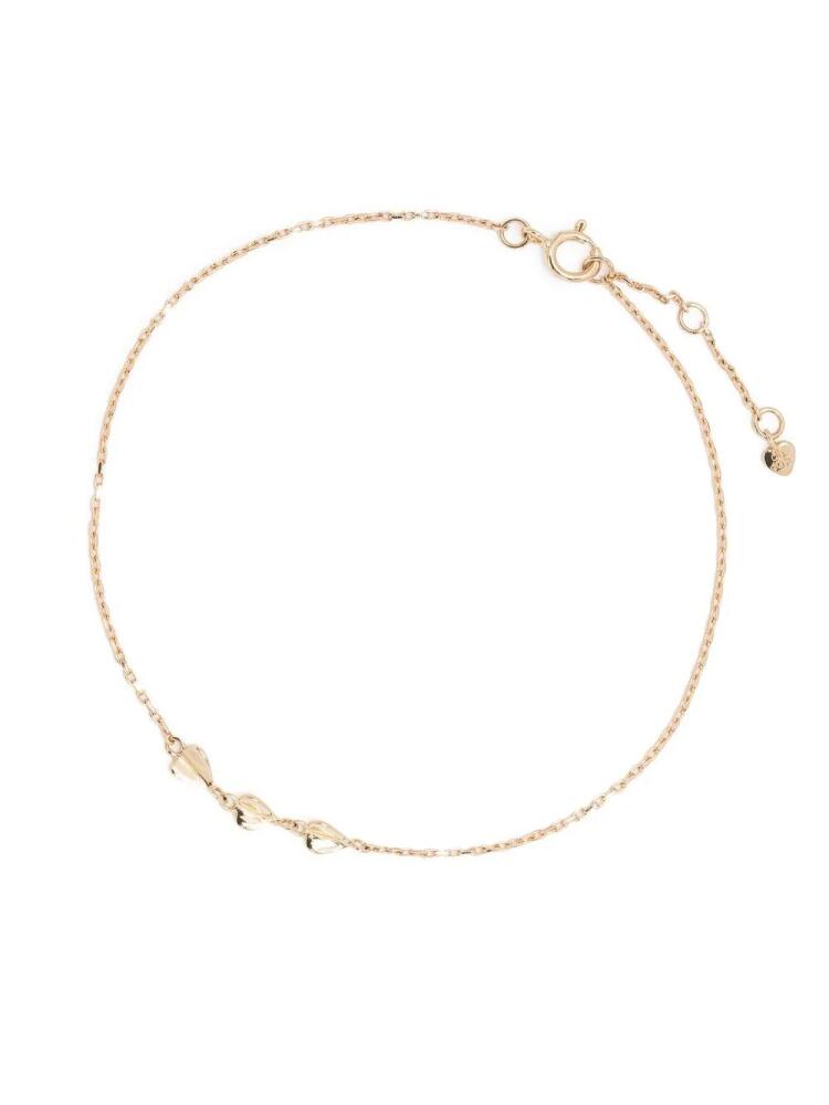 Dinny Hall 10kt yellow gold Trio of Folded Hearts bracelet Cover