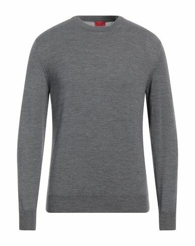 Isaia Man Sweater Grey Wool Cover