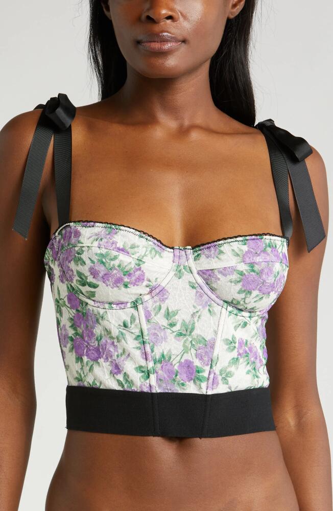 KILO BRAVA Floral Lace Underwire Bustier in Lilac Rose Cover