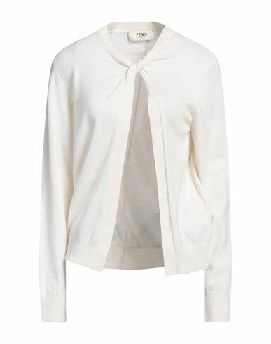 Fendi Woman Sweater Ivory Wool, Cashmere, Polyamide, Elastane Cover