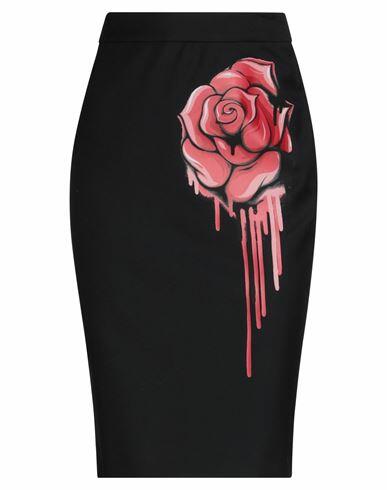 Boutique Moschino Woman Midi skirt Black Polyester, Viscose, Elastane Cover