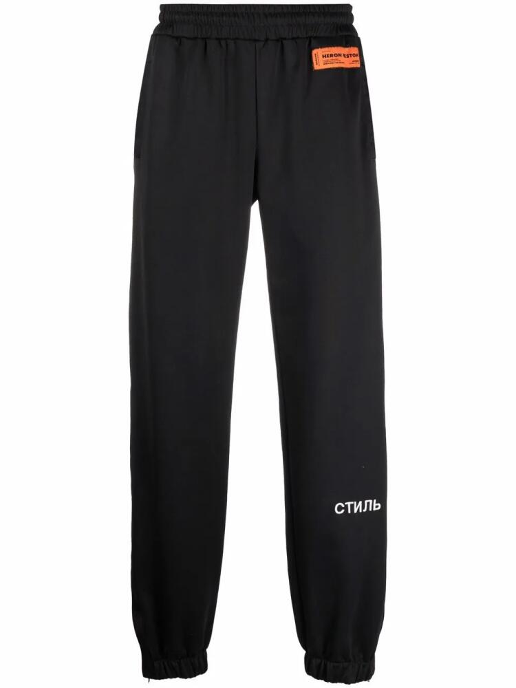 Heron Preston СТИЛЬ-embroidered track pants - Black Cover