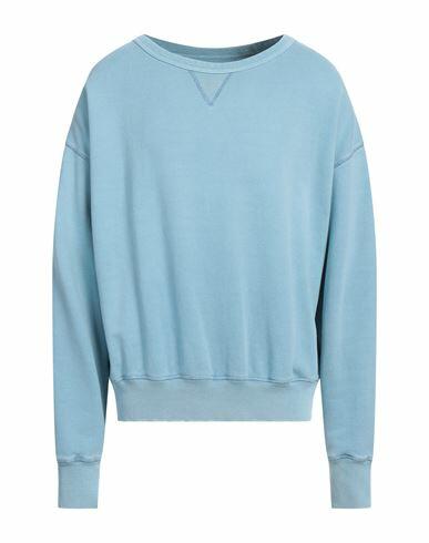 Maison Margiela Man Sweatshirt Sky blue Cotton Cover