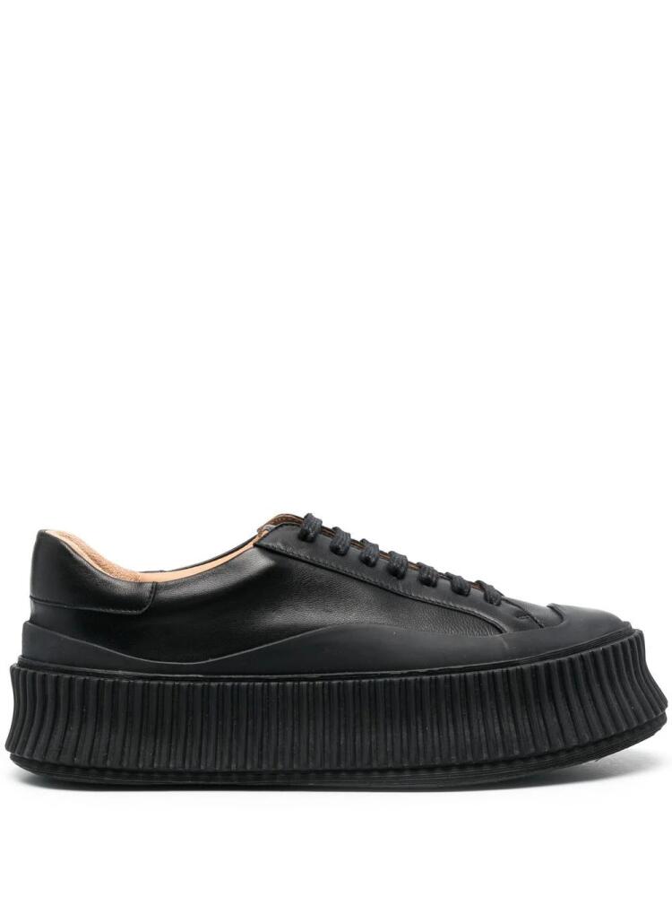 Jil Sander leather flatform sneakers - Black Cover