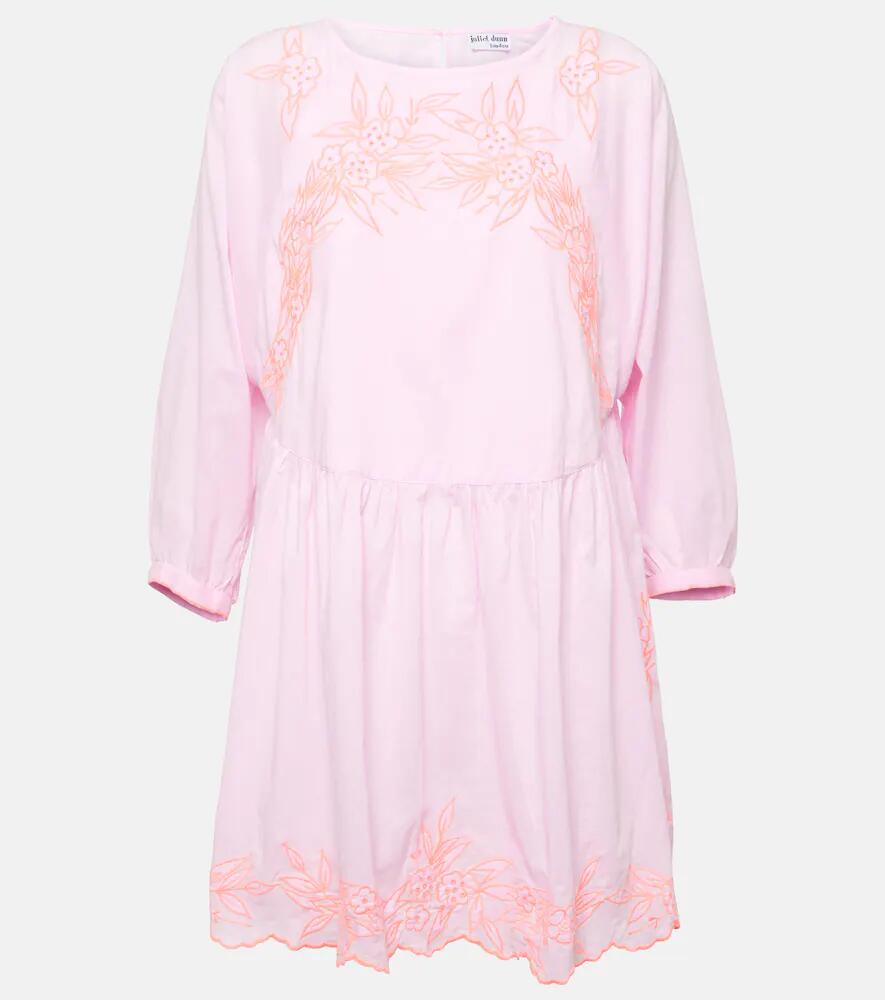 Juliet Dunn Embroidered cotton minidress Cover