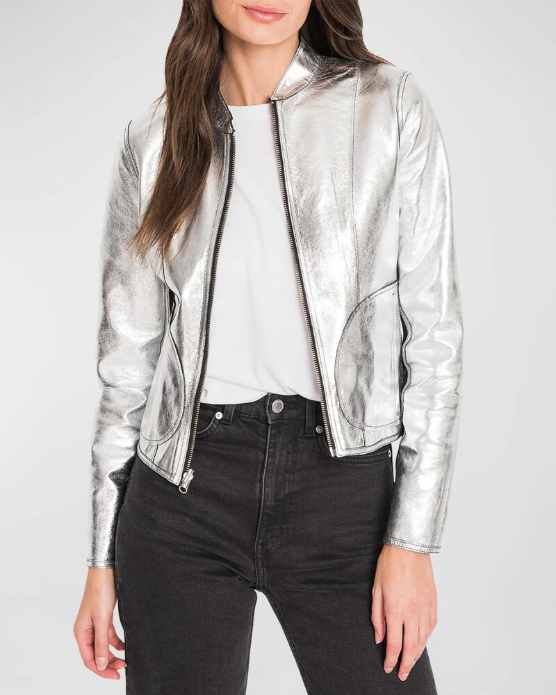 LaMarque Chapin Reversible Leather Bomber Jacket Cover