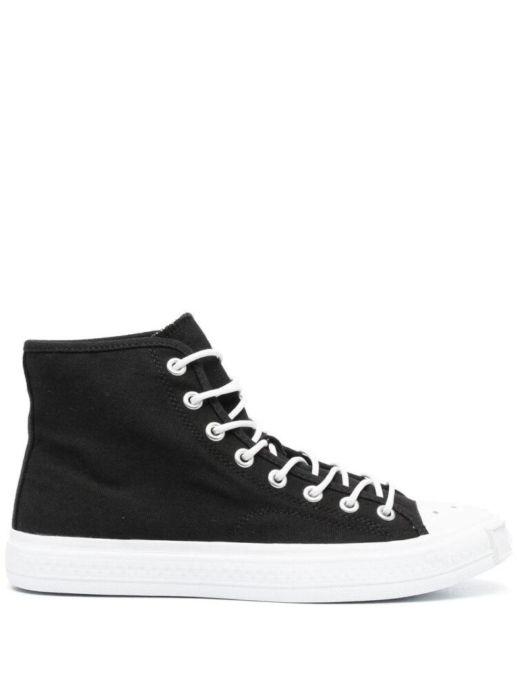 Acne Studios contrasting toe-cap high-top sneakers - Black Cover