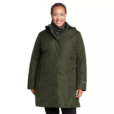 Eddie Bauer Women's Girl On The Go Insulated Trench Coat Cover