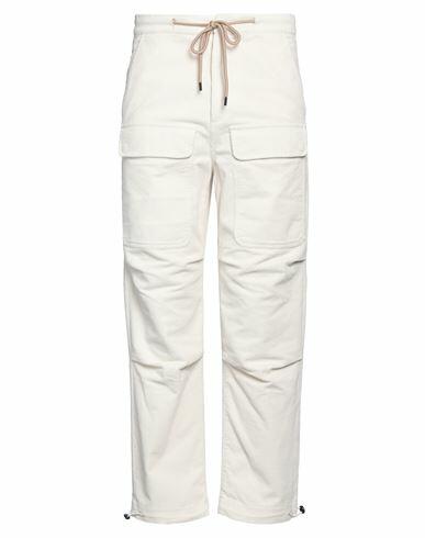 Holubar Man Pants Off white Cotton, Elastane Cover