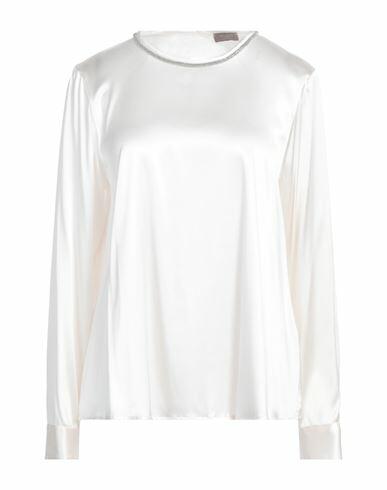 Peserico Woman Top Ivory Silk, Elastane Cover