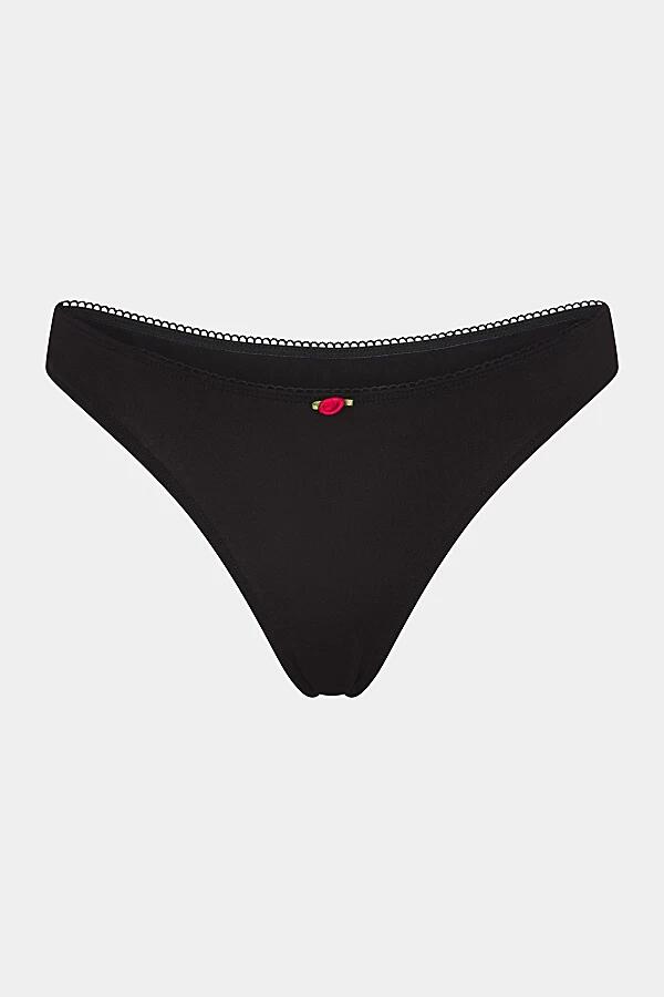 RAT BOI Low Rise Lace Trim Thong in Onyx Cover