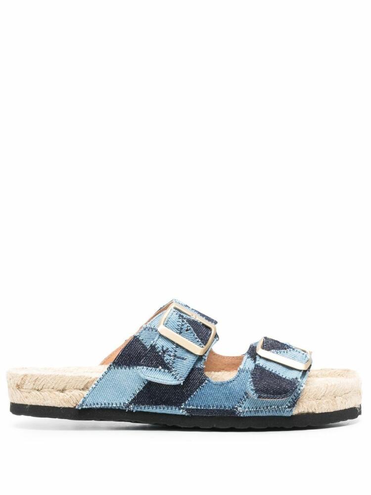 Manebi jeans raffia espadrilles - Blue Cover