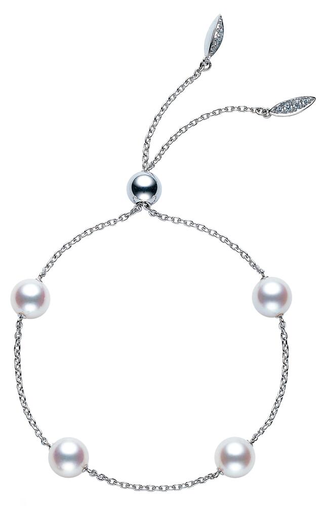 Mikimoto Japan Collections Pearl Slide Bracelet in White Gold/Pearl Cover