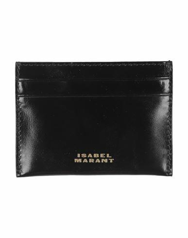 Isabel Marant Woman Document holder Black Cowhide Cover