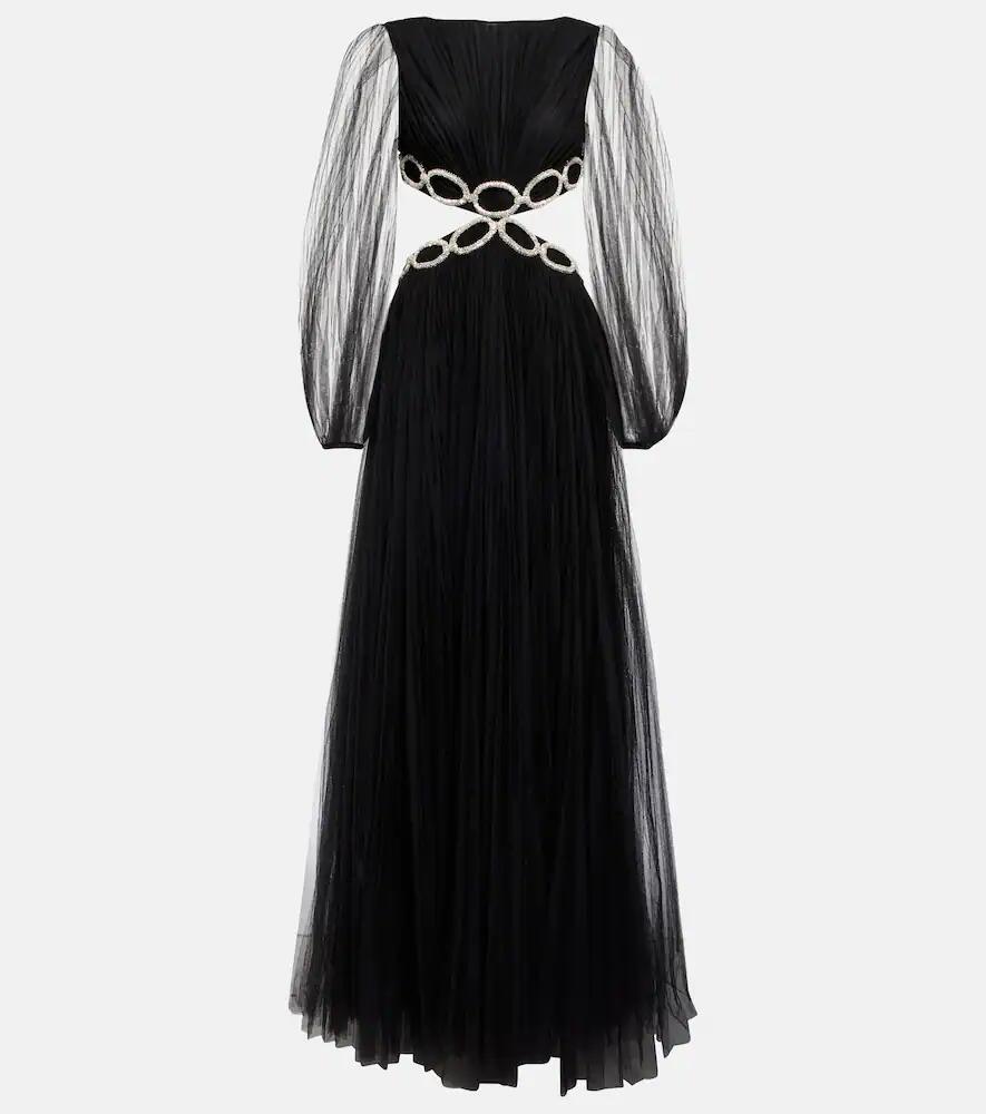 Valentino Embellished cutout tulle gown Cover