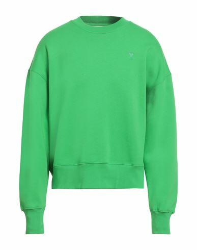 Ami Alexandre Mattiussi Man Sweatshirt Green Cotton, Recycled polyester Cover