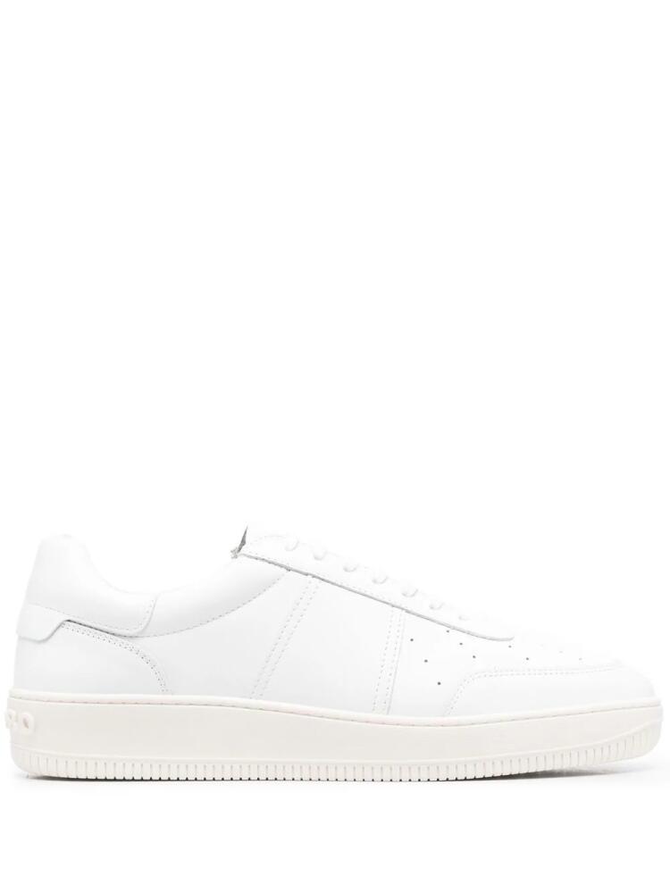 SANDRO Magic leather low-top sneakers - White Cover