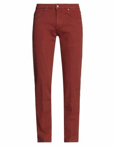 Betwoin Man Pants Brick red Cotton, Elastane Cover