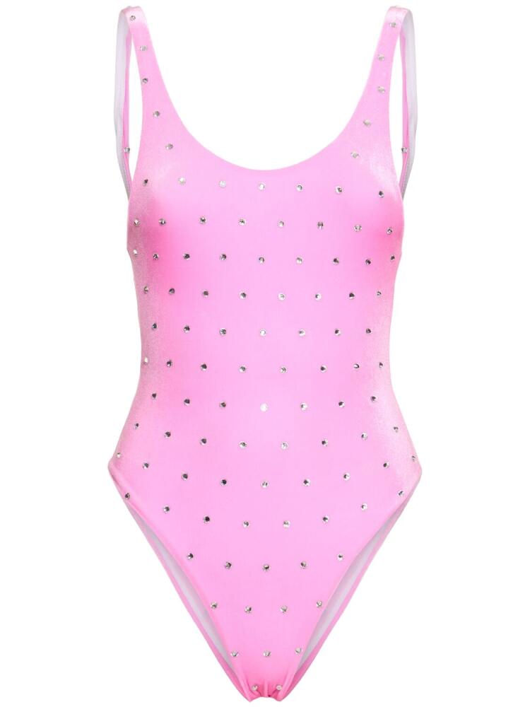 DSQUARED2 Embellished Chenille One Piece Swimsuit Cover